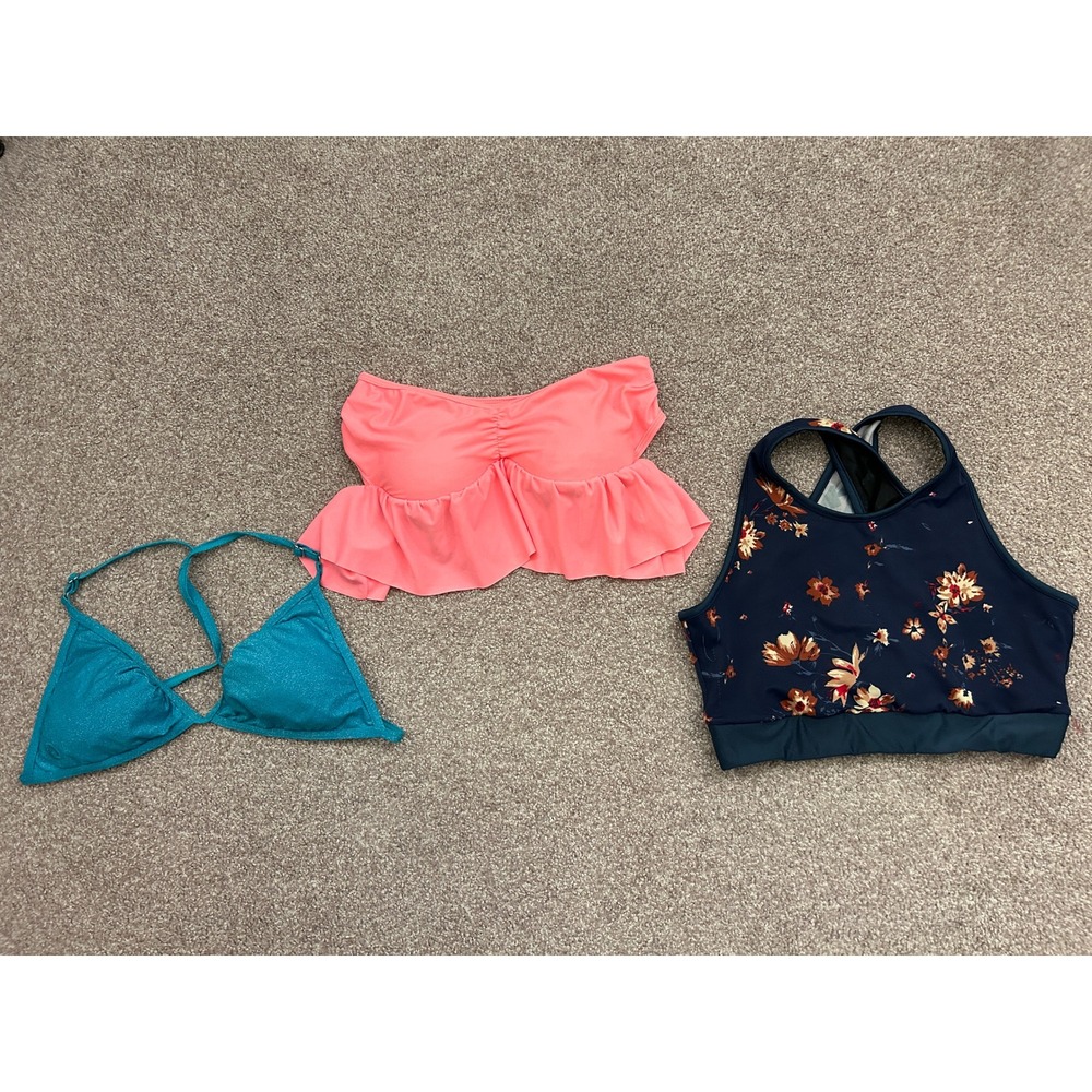 Pool Party Sexy Swim Active Tops Women Small Multicolor Excellent Lot of 3